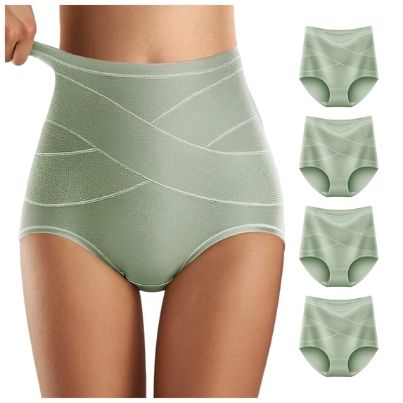 GEWSEY Tummy Control Shapewear Panties for Women-High Waisted Body Shaper Underwear Seamless Shapewear Panty Girdle (Light Green, XL)