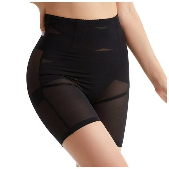 GEWSEY Tummy Control Shapewear Shorts High Waisted Body Shaper Lifting Panties Thigh Slimmer Girdle (Black, L)