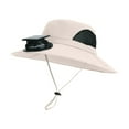 thumbnail image 1 of GEWSEY Wide Brim Solar Fan Hat, Hat with Fans Solar Power for Men Women, Solar Powered & USB Charging Sombrero Con Ventilador Solar (Beige, One Size), 1 of 5