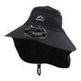 thumbnail image 1 of GEWSEY Wide Brim Solar Fan Outdoor Fishing Hat USB & Solar Powered Fan Hat Sombrero para el Sol Hombre Fan Hat Solar Powered UPF 50+ (Black, One Size), 1 of 4