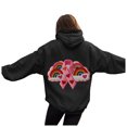 thumbnail image 1 of GEWSEY Women Cancer Hoodies Funny Ribbon Graphic Pullover Sweatshirts Long Sleeve Cancer Survivor Gifts Sweatshirt (Black, L), 1 of 5