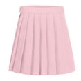 thumbnail image 1 of GEWSEY Women High-Waisted Pleated Mini Skirts Girls Skater Tennis School Skirt (Pink, XXL), 1 of 3