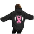 thumbnail image 1 of GEWSEY Women Hoodies Cancer Awareness Fall Sweatshirts for Women 2025 Y2k Fall Winter Oversized Hoodie with Pockets (Black, XXL), 1 of 8