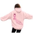 thumbnail image 1 of GEWSEY Women Hoodies Cancer Awareness Support Pink Ribbon with Butterfly Graphic Top Sweatshirt (Pink, L), 1 of 5