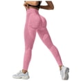 thumbnail image 1 of GEWSEY Women Scrunch Butt Lifting Seamless Leggings Booty High Waisted Workout Yoga Pants (Pink, XL), 1 of 6