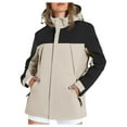 thumbnail image 1 of GEWSEY Women Ski Jacket Waterproof Insulated Winter Snow Coat for Skiing Snowboarding Rain Coats Oversize Unisex (Beige, 3XL), 1 of 9