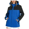 thumbnail image 1 of GEWSEY Women Ski Jacket Waterproof Insulated Winter Snow Coat for Skiing Snowboarding Rain Coats Oversize Unisex (Blue, M), 1 of 6