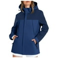 thumbnail image 1 of GEWSEY Women Ski Jacket Waterproof Insulated Winter Snow Coat for Skiing Snowboarding Rain Coats Oversize Unisex (Dark Blue, XL), 1 of 6