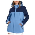 thumbnail image 1 of GEWSEY Women Ski Jacket Waterproof Insulated Winter Snow Coat for Skiing Snowboarding Rain Coats Oversize Unisex (Light Blue, 5XL), 1 of 6