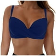 thumbnail image 1 of GEWSEY Women Underwire Fahion Sexy Bikini Top Only No Bottom Bathing Suit - 2025 Push Up Swim Top Padded Bra Swimsuit (Dark Blue, XL), 1 of 9