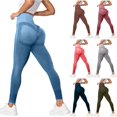 thumbnail image 1 of GEWSEY Women's 3D Compression Anti Cellulite Leggings, High Waist Seamless Push Up Sculpting Opaque Yoga Pants for Gym Workout Sport (Green, M), 1 of 5