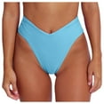 thumbnail image 1 of GEWSEY Women's Bikini Bottom Sexy V Cut High Cut Swimsuit High Waisted Bathing Suit Bottoms Swimming Compression Shorts Light Blue, XL, 1 of 5