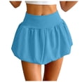 thumbnail image 1 of GEWSEY Women's Bubble Skirt Elastic High Waisted Puffy Skorts Shorts Y2k Skirts with Shorts Underneath (Sky Blue, L), 1 of 8