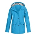 thumbnail image 1 of GEWSEY Women's Casual Military Jacket Cotton Stand Collar Utility Anorak Coat (Sky Blue, 5XL), 1 of 5