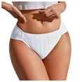 thumbnail image 1 of GEWSEY Women's Cotton Bikini Panties,High-Cut Full Coverage Stretch Cool Underwear for Women (White, L), 1 of 4