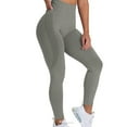 thumbnail image 1 of GEWSEY Women's Cotton Legging - Soft High Waisted 4-Way Stretch Wide Waistband Ankle Jersey Legging (Sizes: S-3X) Grey, M, 1 of 8
