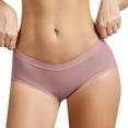 thumbnail image 1 of GEWSEY Women's Cotton Underwear Mid Waisted Ladies Panties Soft Full Coverage Briefs (Coffee, XL), 1 of 4