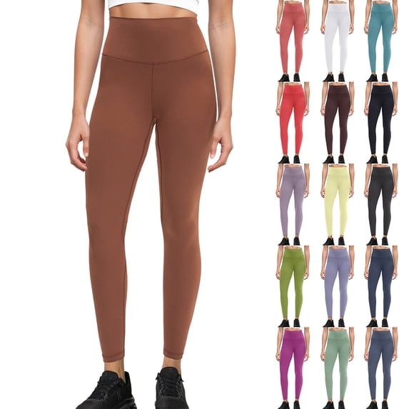 GEWSEY Women's Easy High Rise Contender Deluxe Legging (Bronze, XL)