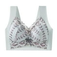 thumbnail image 1 of GEWSEY Women's Front Closure Plus Size Full Coverage Lace Underwire Racerback Bra Blue, XXL, 1 of 4