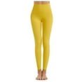 thumbnail image 1 of GEWSEY Women's High Rise Contour Bonded Ankle Legging Ultra High Legging Tight with Pockets (Yellow, XXL), 1 of 8
