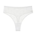 thumbnail image 1 of GEWSEY Women's Lace Sheer Panties Heart Print Low Rise Sexy Thongs Underwear (White, M), 1 of 3