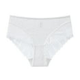 thumbnail image 1 of GEWSEY Women's Mid Rise Breathable Soft Lace Underwear Briefs (White, S), 1 of 3