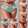 thumbnail image 1 of GEWSEY Women's Satin Silk Lace Hipster Panties Luxury Low Waist Cute Bikini Frilly Lace Trim Underwear (Wine, S), 1 of 4
