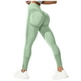 thumbnail image 1 of GEWSEY Women's Seamless Leggings High Waist Gym Running Vital Yoga Pants Butt Lift Workout Tights Tummy Control (Light Green, M), 1 of 6