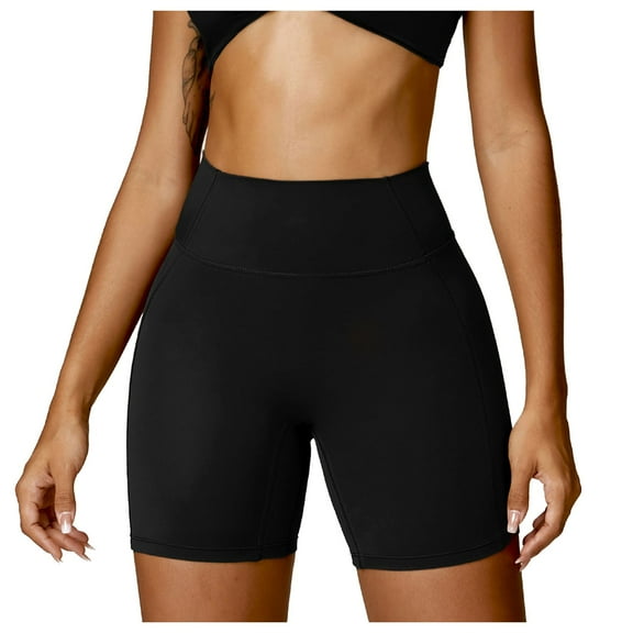 GEWSEY Women's Short Leggings Ultra Soft Modal Cotton Shorts Under Dresses Mid Thigh Leggings Pants Black, L