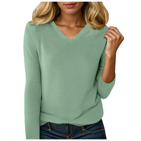 GEWSEY Women's Striped Oversized Sweaters Vacation Drop Shoulder Pullover Knit Tops (Green, S)