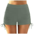 thumbnail image 1 of GEWSEY Women's Swim Shorts High Waisted Bathing Suit Bottoms Swimsuit Boy Shorts Swimwear Bikini Board Shorts Army Green, S, 1 of 7