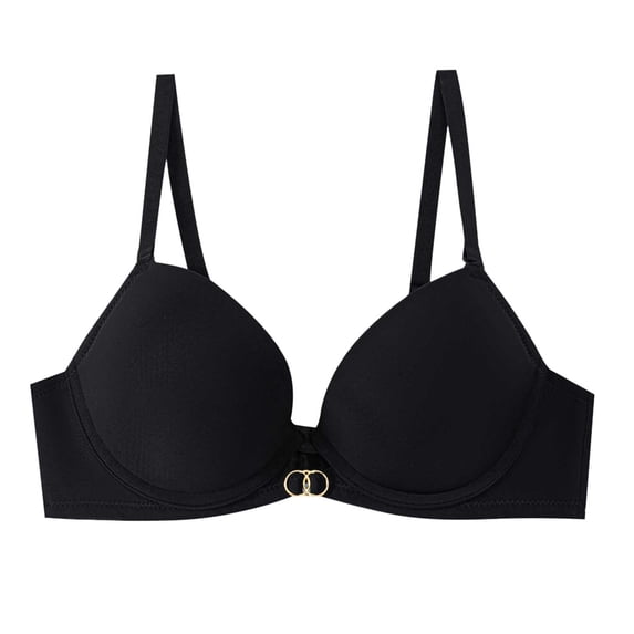 GEWSEY Women's Underwire Shaping Bra Comfort Smooth Seamless T-Shirt Convertible Straps Lightly Lined Bras (Black, M)