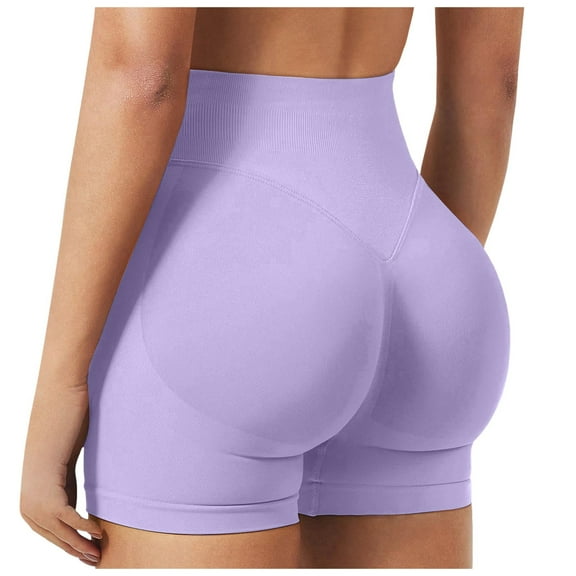 GEWSEY Womens 3" Swim Board Shorts High Waisted Bathing Suit Bottoms Boy Shorts Adjustable Ruched Side Bikini Shorts S-XXL Light Purple, L