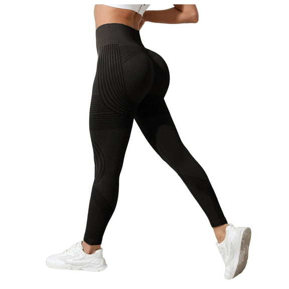 GEWSEY Womens 3D Compression Leggings, 2025 New Slimming Anti Cellulite Leggings High Waist Push Up Yoga Sport Pants (Black, M)