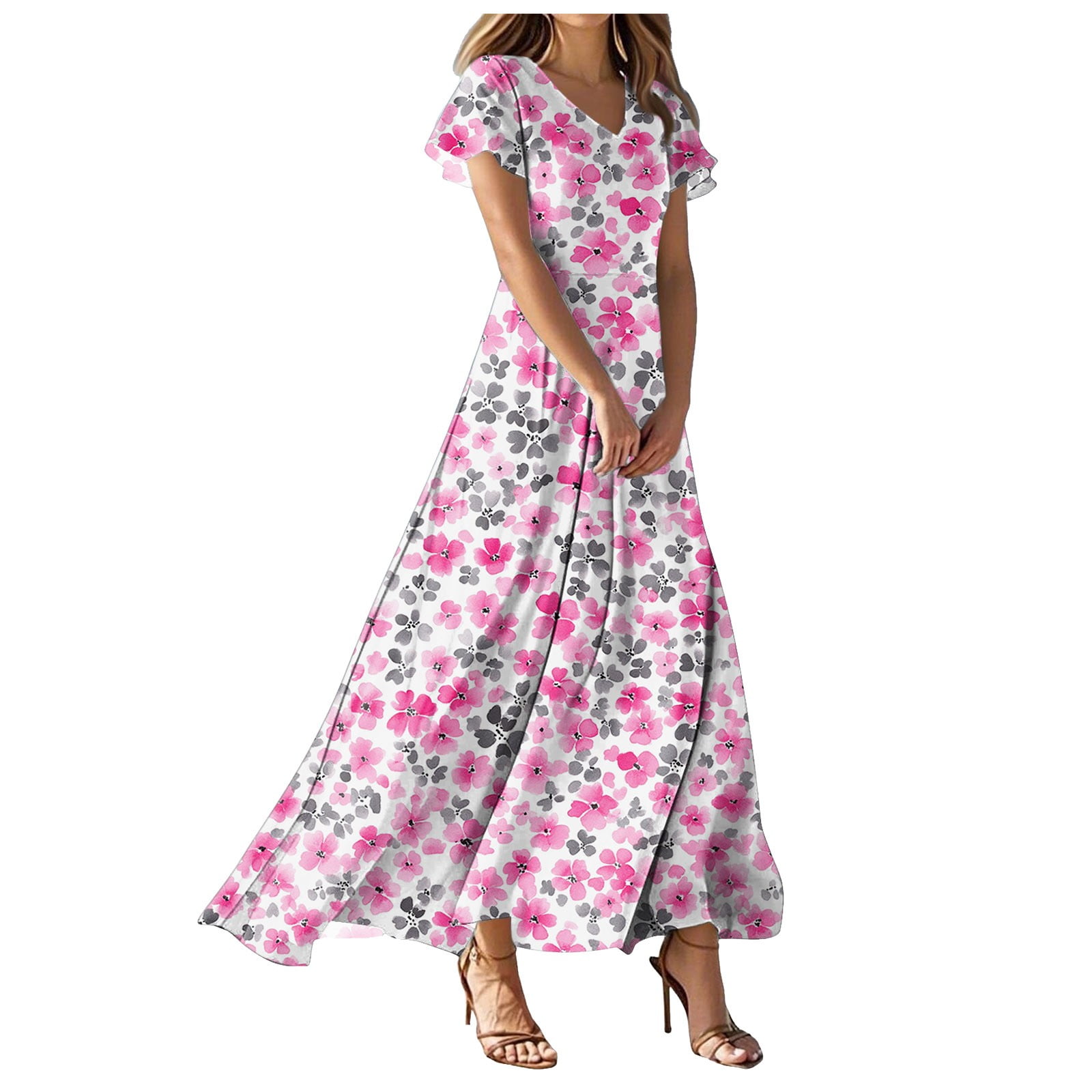 Womens Floral Maxi Dress Outfit Ladies Long Maxi Dresses Buy Now Sky Mist  Floral Maxi Dress