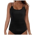 thumbnail image 1 of GEWSEY Womens Flowy Tankini Tops Only - Modest Bathing Suit Loose Fit Swimsuit Swim Tops No Bottom 2025 (Black, L), 1 of 9