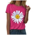 thumbnail image 1 of GEWSEY Womens Graphic Tees Sunflower Shirts Vintage Flower Graphic Tees Shirts Inspirational Tees Casual Faith Shirt Tops (Pink, 3XL), 1 of 6