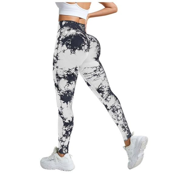 GEWSEY Womens High Waist Tummy Control Leggings Ruched Lift Yoga Pants Workout Tights (Light Gray, L)