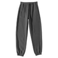 thumbnail image 1 of GEWSEY Womens Joggers Fleece Elastic Waist Baggy Sweatpants Trendy Cinch Bottom Joggers with Pockets Athletic Pants (Dark Gray, S), 1 of 3