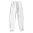 thumbnail image 1 of GEWSEY Womens Joggers Fleece Elastic Waist Baggy Sweatpants Trendy Cinch Bottom Joggers with Pockets Athletic Pants (White, L), 1 of 5