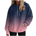 thumbnail image 1 of GEWSEY Womens Neon Print Oversized Hoodies Drawstring Pullover Sweatshirt Trendy Sweater Tops Fall Fashion Clothes (Purple, XL), 1 of 6