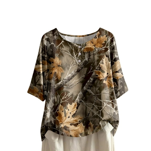 GEWSEY Womens Oversized T-Shirts Summer V Neck Casual Shirts Short Sleeve Workout Tunic Tops (Brown, XXL)