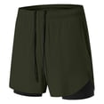 thumbnail image 1 of GEWSEY Womens Running Athletic Shorts with Liner Pockets, Quick Dry Cycling Tennis Workout Yoga Gym Hiking Jogger Outdoor Shorts (Army Green, L), 1 of 6