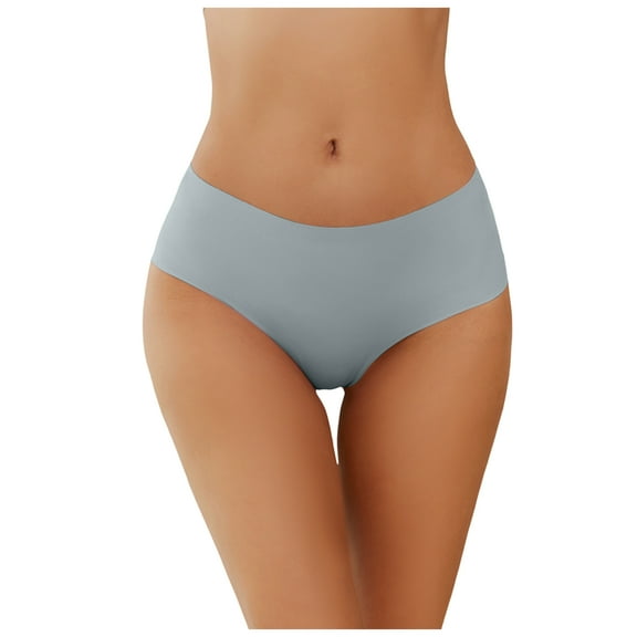 GEWSEY Womens Seamless No Show Hipster Panties Invisible Lightweight Quick Dry Underwear (Light Gray, XXL)