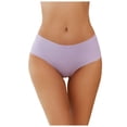 thumbnail image 1 of GEWSEY Womens Seamless No Show Hipster Panties Invisible Lightweight Quick Dry Underwear (Light Purple, M), 1 of 5