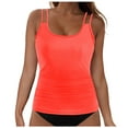 thumbnail image 1 of GEWSEY Womens Flowy Tankini Tops Only - Modest Bathing Suit Loose Fit Swimsuit Swim Tops No Bottom 2025 ( Red, S), 1 of 9