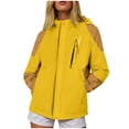 thumbnail image 1 of GEWSEY Womens Winter Snow Jacket Mountain Hiking Jacket Windbreaker Rain Coat Plus Size Outdoor Jacket Fleece Lined Down Coat (Yellow, M), 1 of 5