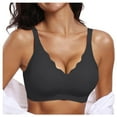 thumbnail image 1 of GEWSEY Womens Wireless Bras Push Up Support Full Coverage Bralettes No Underwire Bra Comfortable Everyday Seamless Tshirt Bras (Black, 48C-48DD), 1 of 8