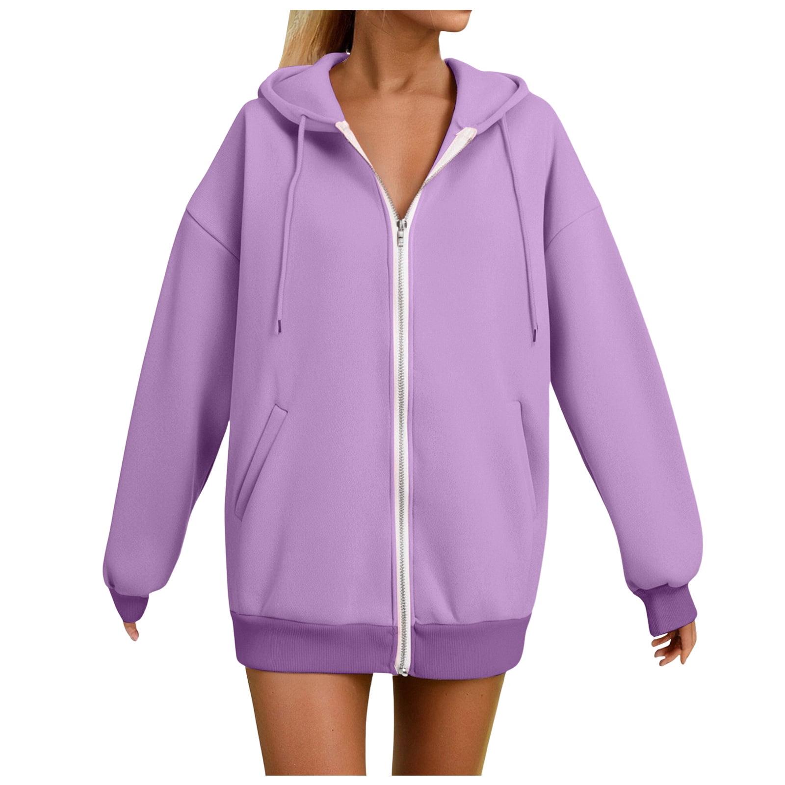 Adult 24/7 Zip Hoodie (Women's Fit) in Vintage Grape Size x Small