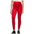 thumbnail image 1 of GEWSEY Yoga Leggings High Waisted Soft Pants Buttery Workout Athletic Lounge Yoga Pants (Red, S), 1 of 6